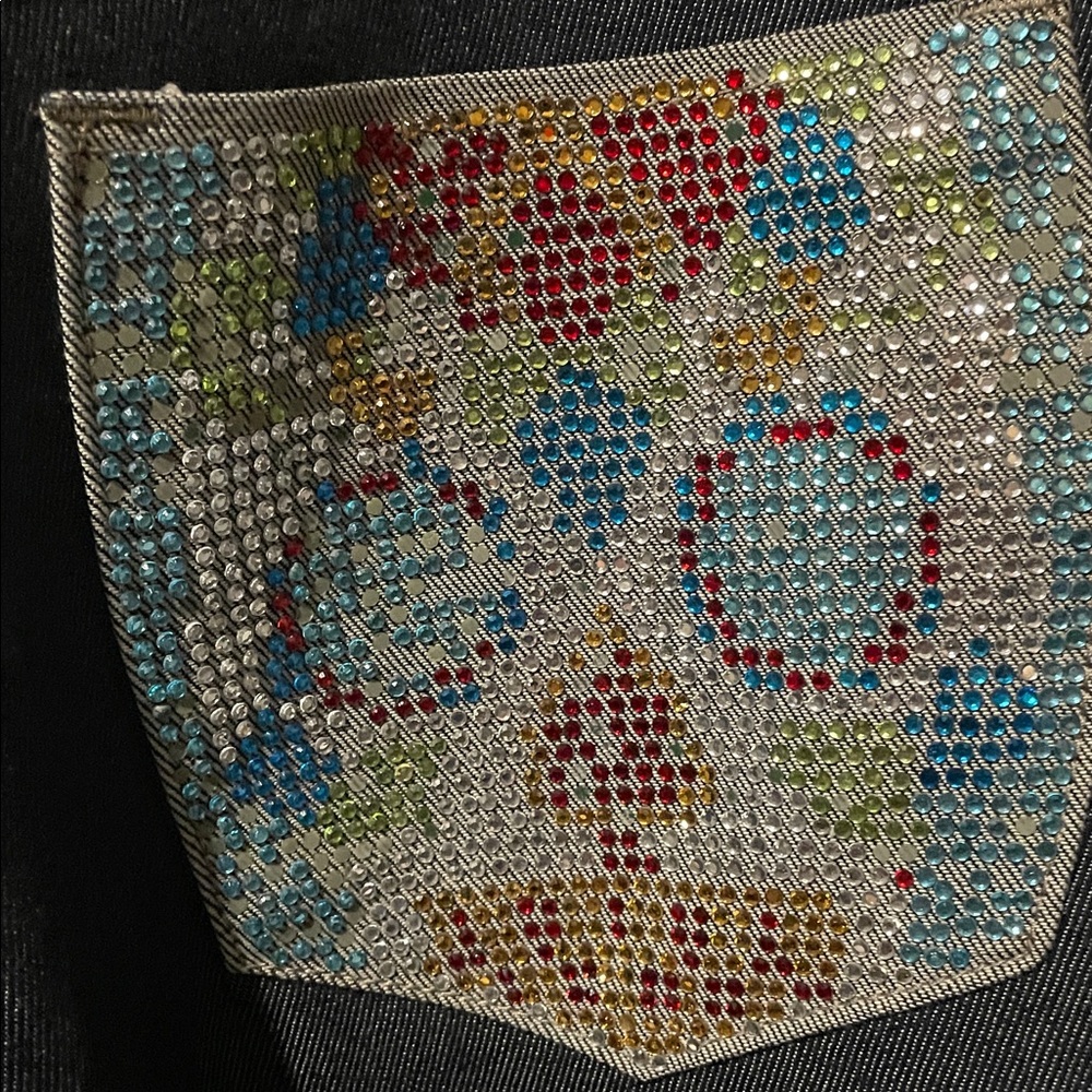 Embellished Skull Design Jeans